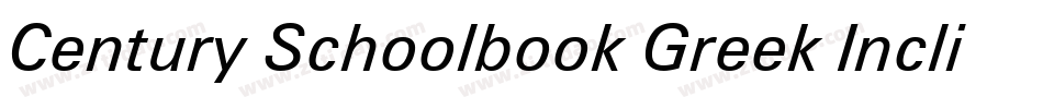 Century Schoolbook Greek Inclined BT字体转换
